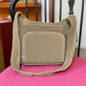 Handmade‎ Crochet Shoulder Bag Crossbody Tote Boho Cottagecore Summer Purse